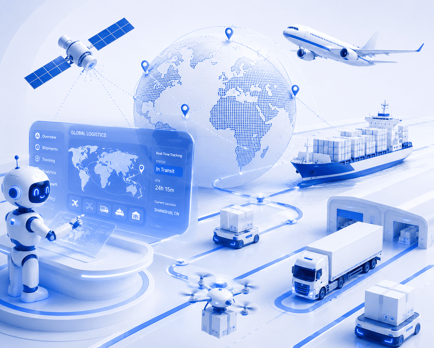 AI voice agent coordinating logistics and delivery operations