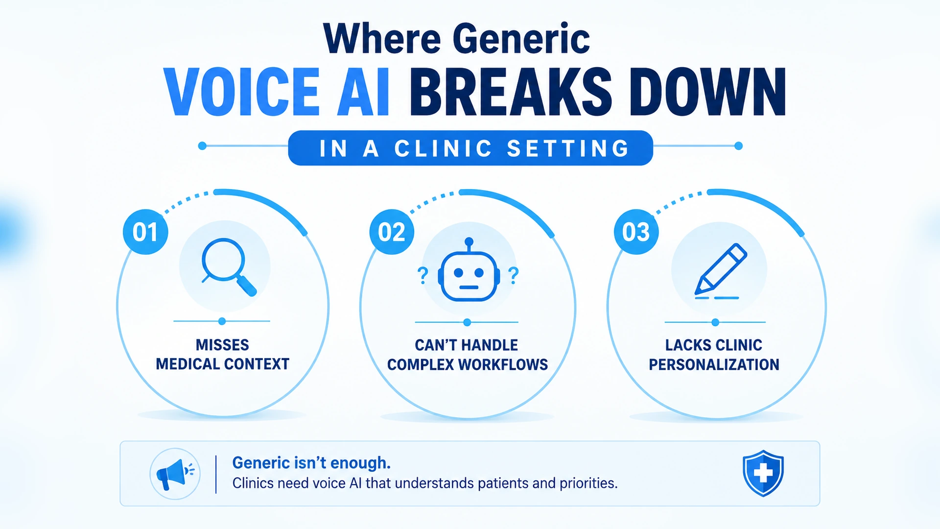 Where generic voice AI breaks down in a clinic setting