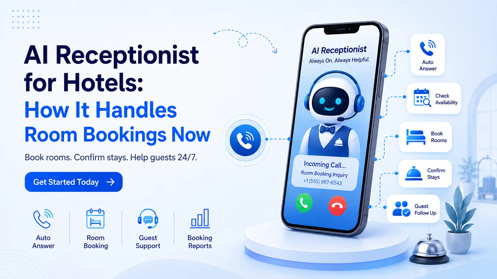 AI Receptionist for Hotels: How It Handles Room Reservations and Guest Calls