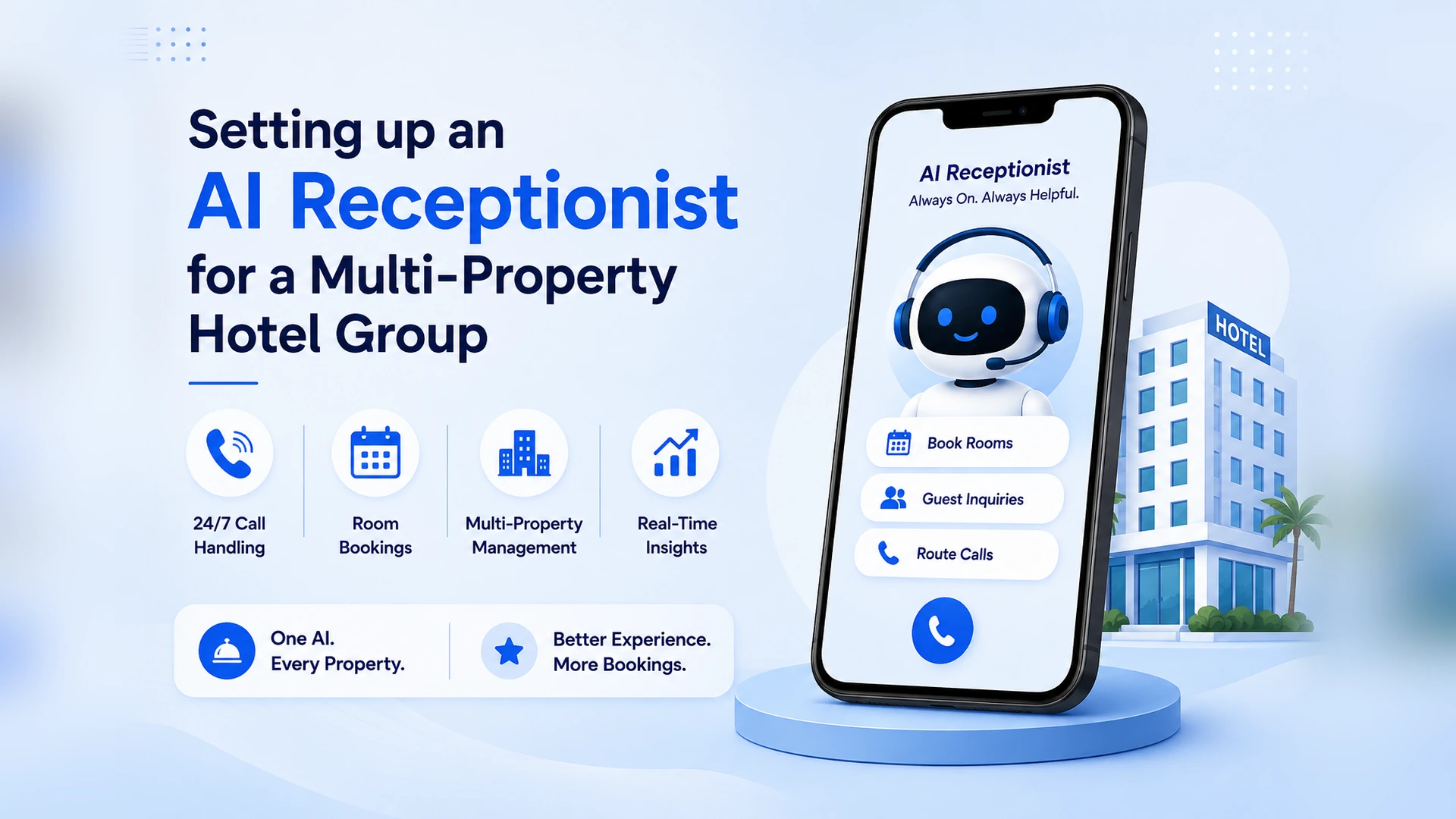 Setting up an AI receptionist for a multi-property hotel group