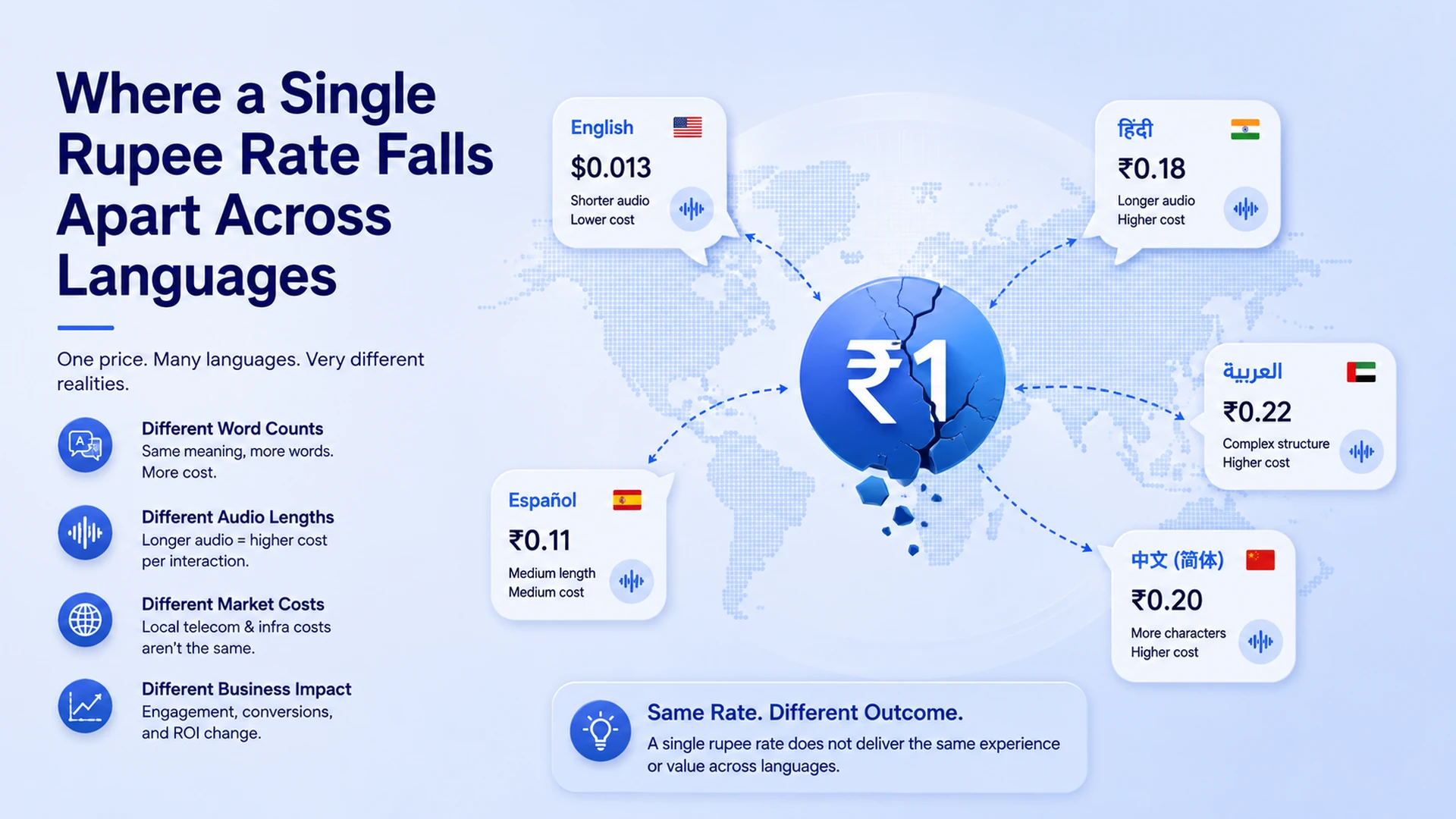 Where a single rupee rate falls apart across languages