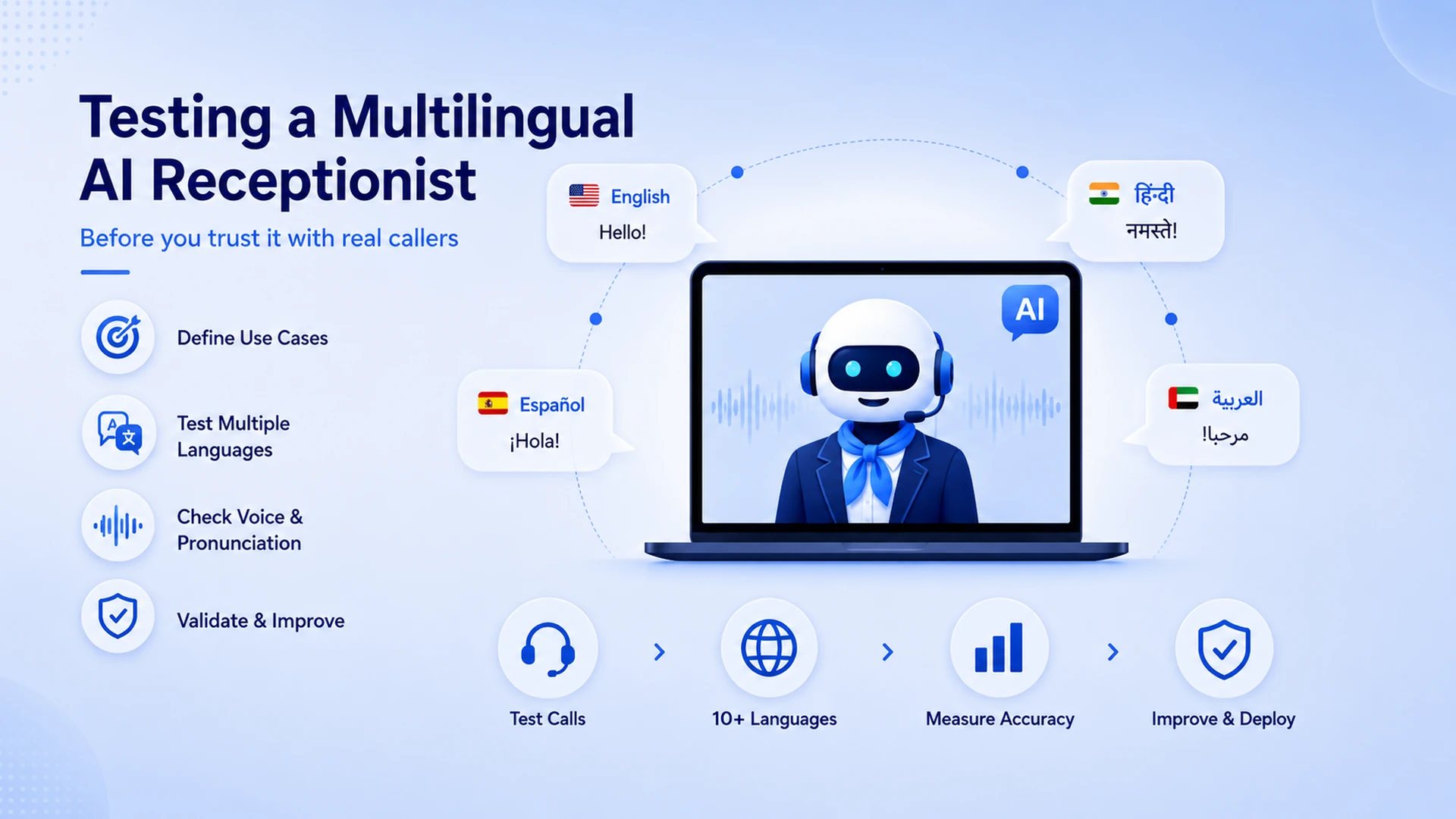 Testing a multilingual AI receptionist before you trust it with real callers