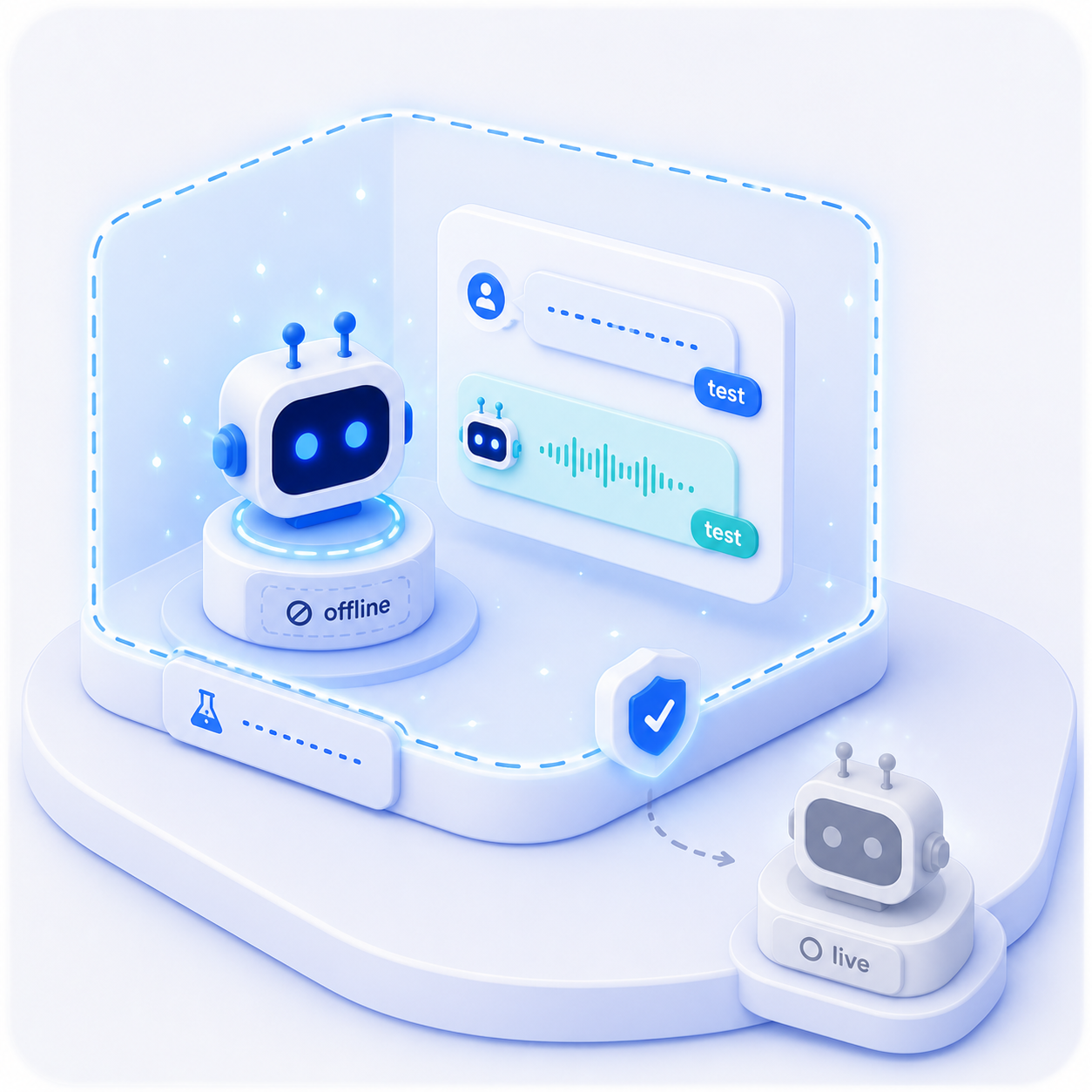 Chat with your agent before it goes live